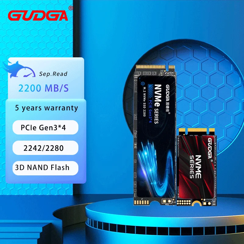 

GUDGA SSD M2 NVME 128gb 256gb 512gb 1TB PCIe Gen3*4 Solid State Drive 2280 Internal Hard Disk HDD For Laptop Desktop Computer