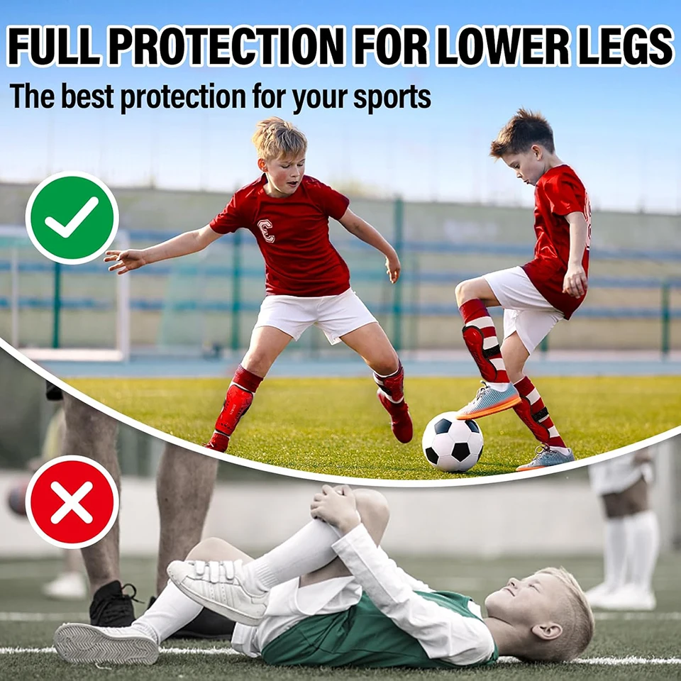 Soccer Shin Guards Loogdeel Adult Kid Training Crashproof Calf Leg Sleeves Teens Football Sports Safety Legging Shin Protect Guard