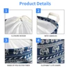 Large Free Standing Clothes Storage Pouch with Lid Toy Bag Bedroom Laundry Dirty Clothes Basket Drawstring Foldable Laundry Bag 5