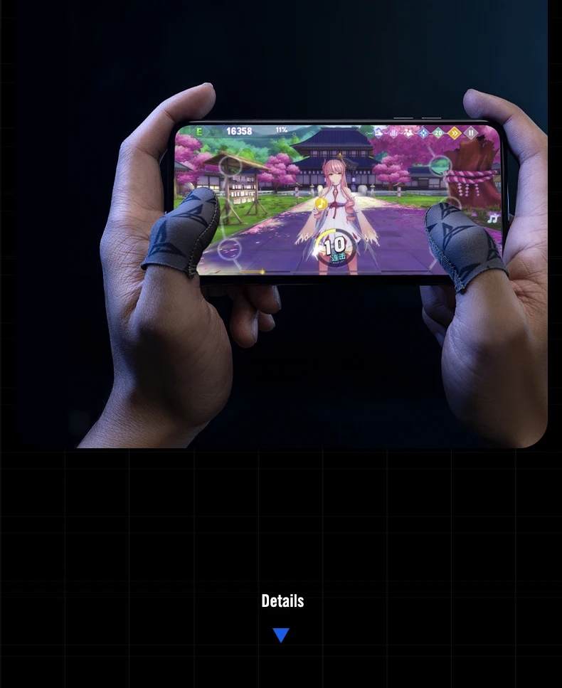 New Flydigi Silver P1 Sweat-Proof Finger Sleeve Mobile Phone Tablet PUBG Game Touch Screen Sensitivity Ultra-thin Finger Sleeve