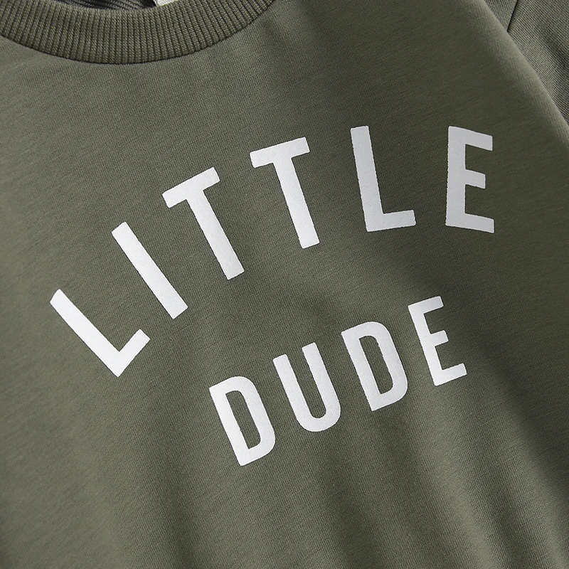 Citgeett Autumn Toddler Boys Fall Outfits Letter Print Long Sleeve Sweatshirts and Pants Spring Clothes Set 6