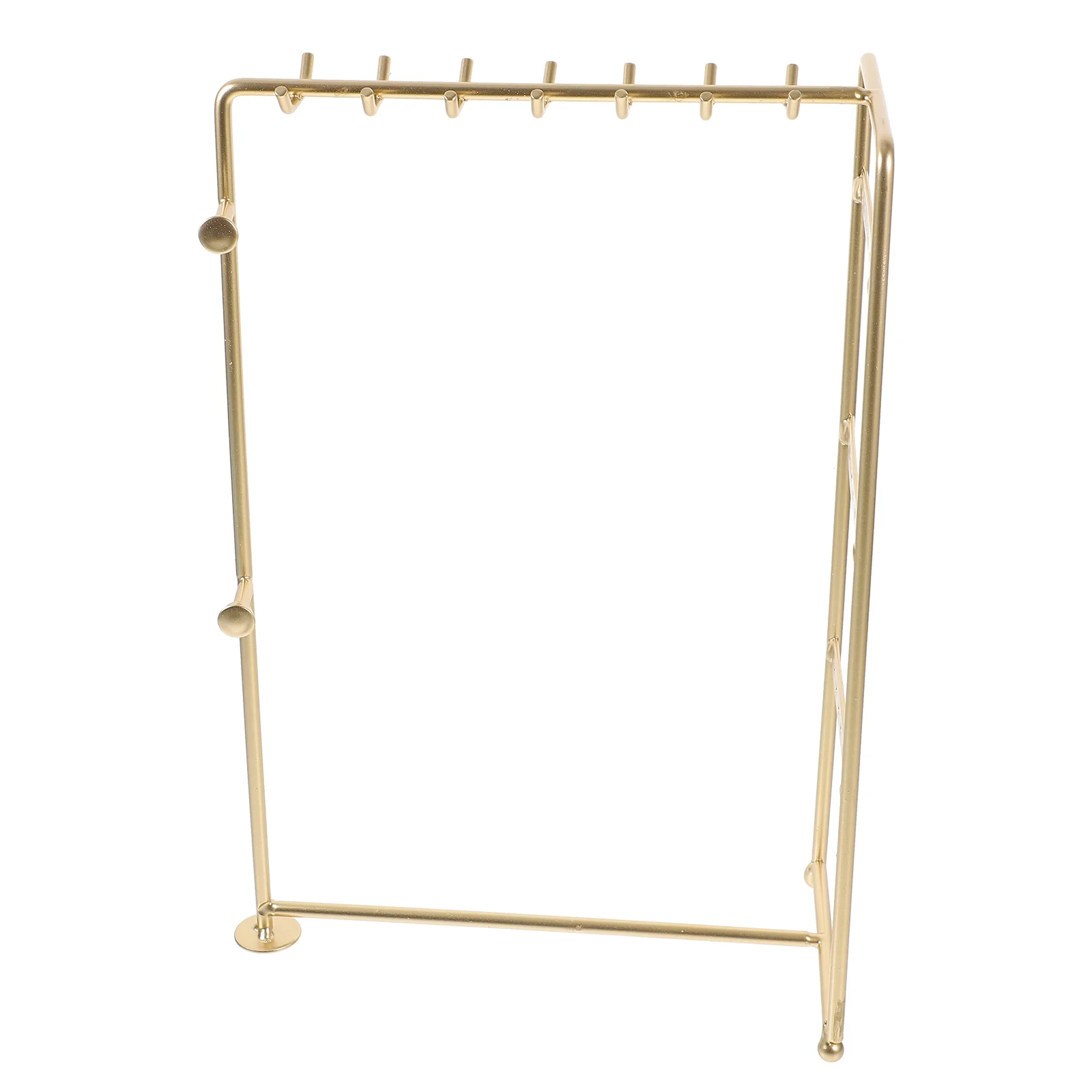 

Earring Holder Organizer Tabletop Stud Display Stand Shelf Counter Earrings Jewelry Rack Wrought Iron for Hanging Necklace