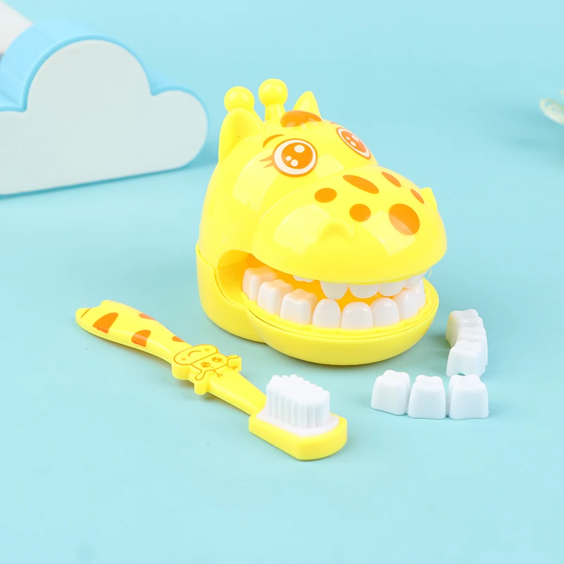 기린 치아 브러시 데모 교육 모델, 어린이 조기 교육, 칫솔질 장난감