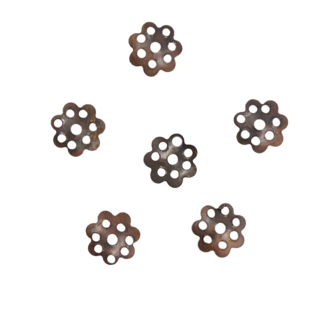 

100Pcs 8 Brass Plated Bead Caps