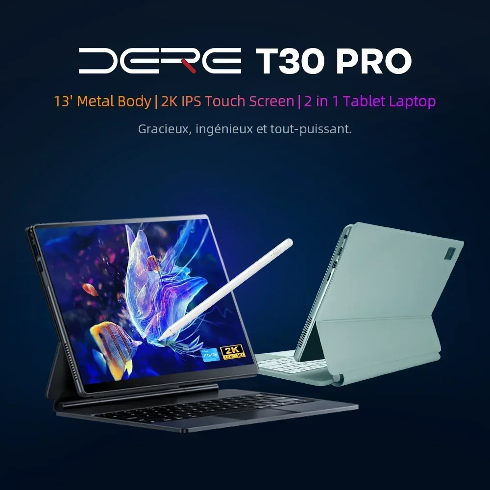 DERE-T30 프로 노트북, 노트북 IPS, 2K, 16GB RAM + 1TB SSD, 윈도우 11
