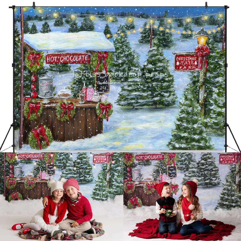 Hot Chocolate Stand Xmas Backdrop Kids Adult Winter Photography Baby  Birthday Cake Smash Decors Christmas Forest Background - AliExpress