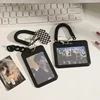Black Style 3 inch Card Holder Kpop Photocard Holder Photo Card Holder Bag Pendant School Stationery 2