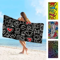 Keiths Haring Beach Towel For Kids Personalized Bath Towel Pool Towel Vacation Gift Picnic Towel Party Gift 1