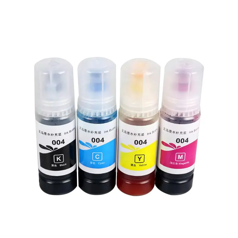 1 세트 4*70ml 004 프리미엄 리필 잉크 Epson 004 Ecotank L3169 L3218 L3219 L3251 L3253 L3255 L3256 L3258 프린터