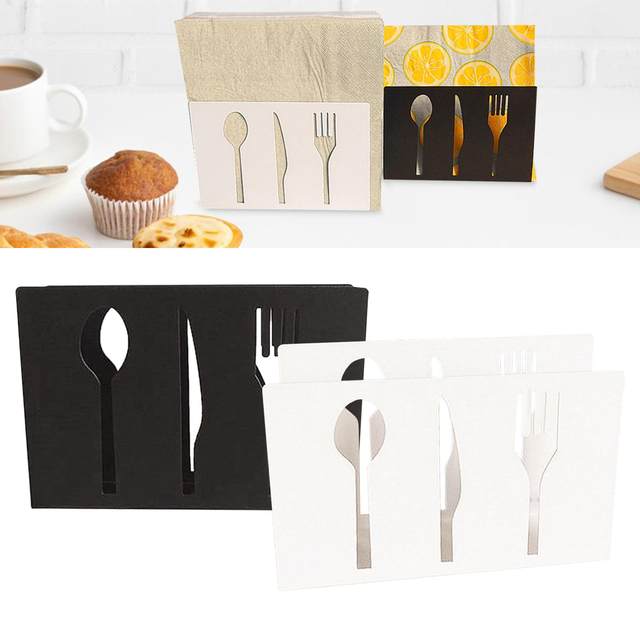 Napkin Holder Modern Napkin Paper Organizer Tissue Dispenser for Kitchen Countertops Indoor Outdoor Use Restaurant Dining Table
