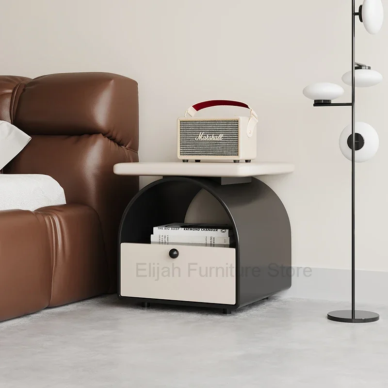 

Кремовый роскошный современный ночной столик в скандинавском стиле, прикроватный столик, роскошный деревянный шкаф, ящик, тумба, мебель, WKNS