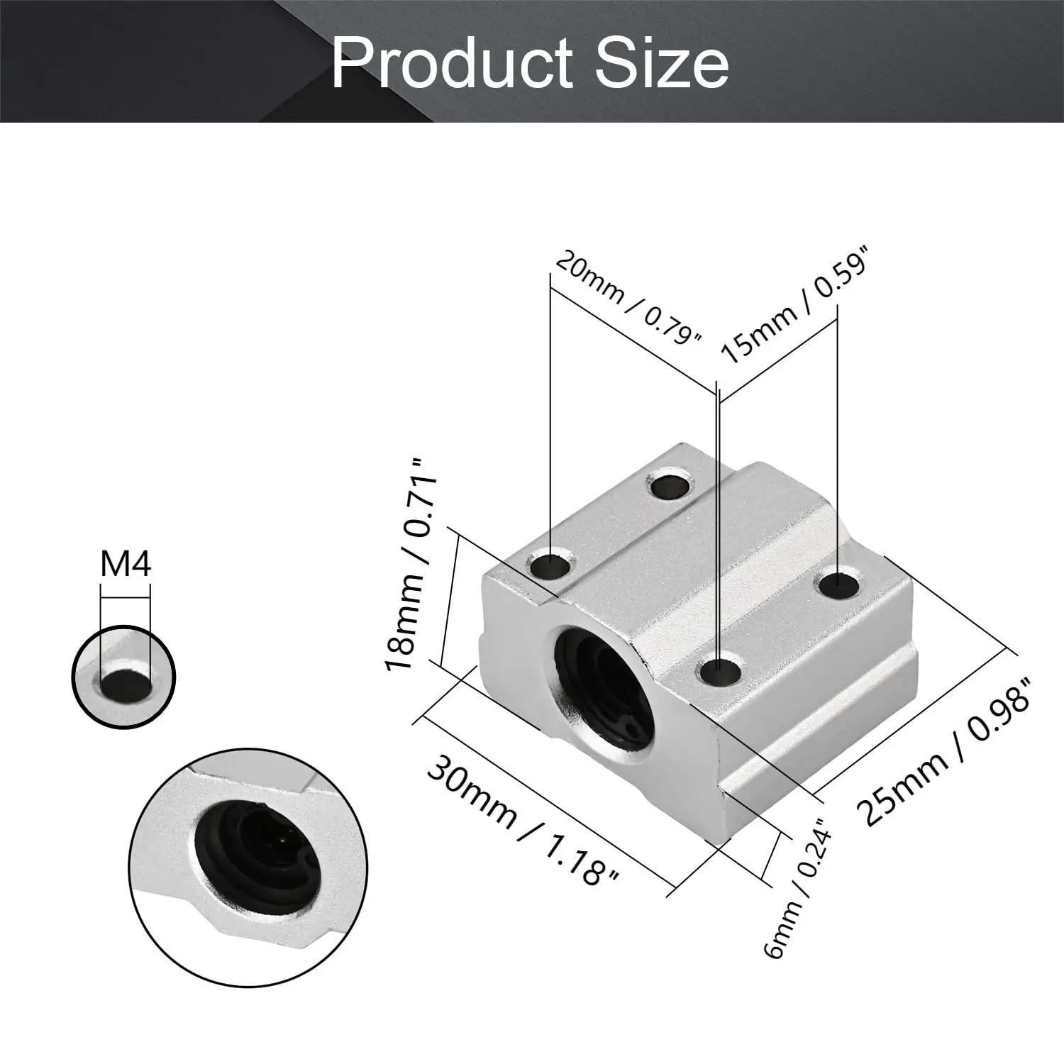 Ulisem10pcs LM8UU 8mm Roulement à Billes Linéaire Double Bague Scellée