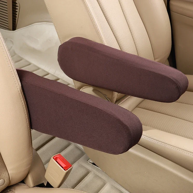 Set of 2 Universal Car Seat Armrest Covers - Soft, Comfortable, Dust-Proof Protective Fabric