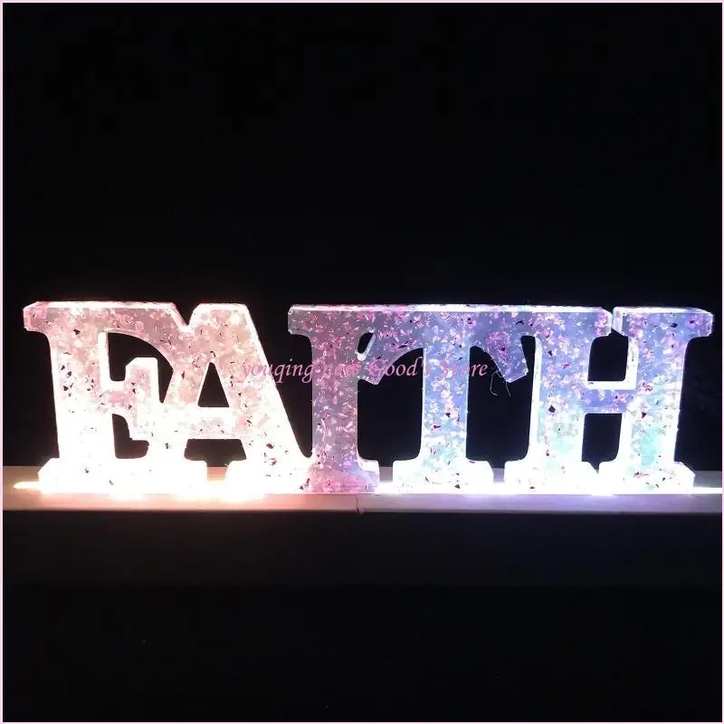 57qa einzigartige Epoxidharz -Wort -Zeichen Gussformen für DIY -Tischdekorationen Wandkunst hängen Thanksgiving – Detail 9
