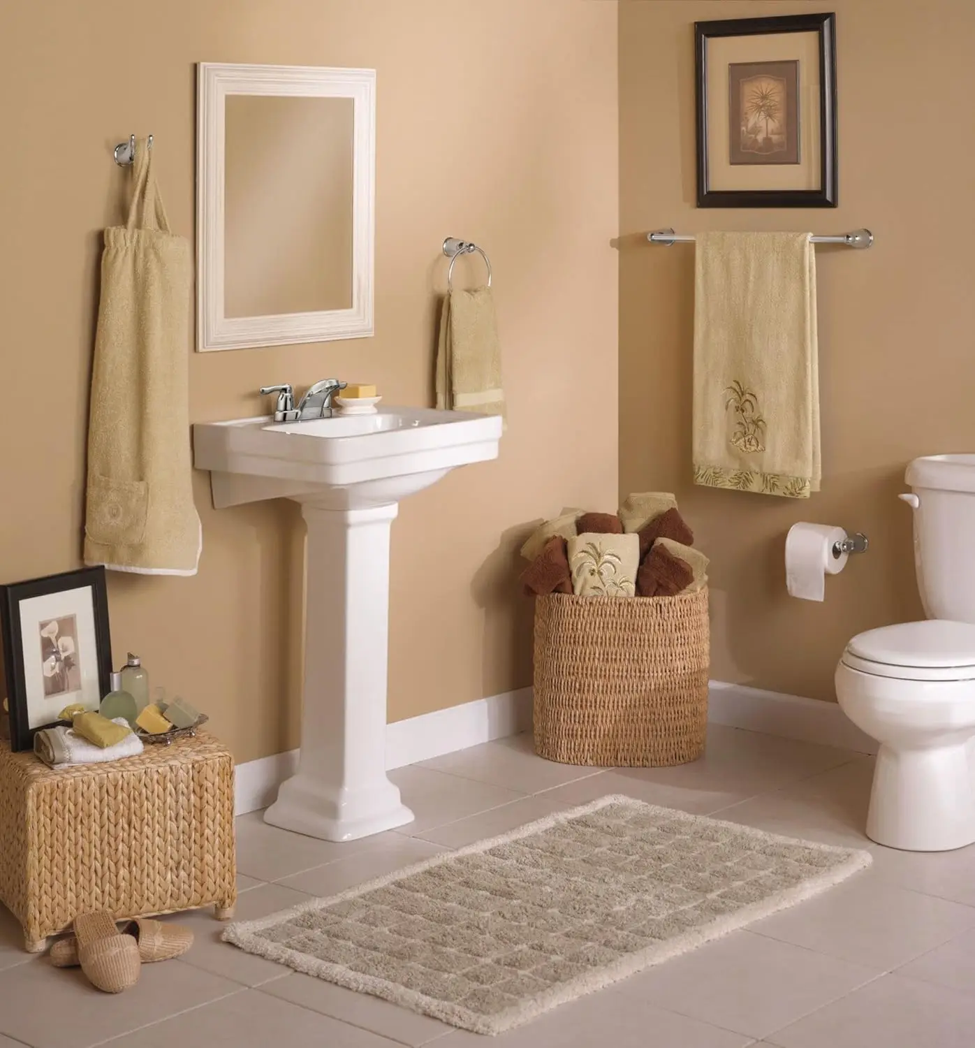 24-Inch Towel Bar without Mounting Posts, Satin Nickel