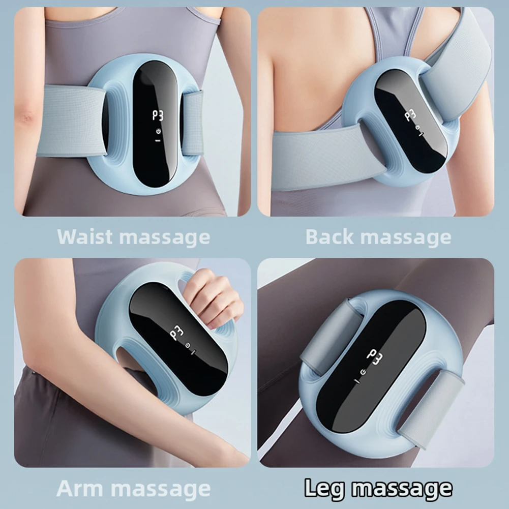 2 in 1 바디 슬리밍 마사지기 8단계 진동 딥 머슬 릴렉서 핸즈프리 지방 연소 근막 마사지 링 체중 감량