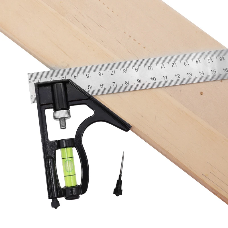 

Square Right Angle Ruler Protractor Movable Square Woodworking Angle Ruler Stainless Steel Measuring Tools Multi Combination Set