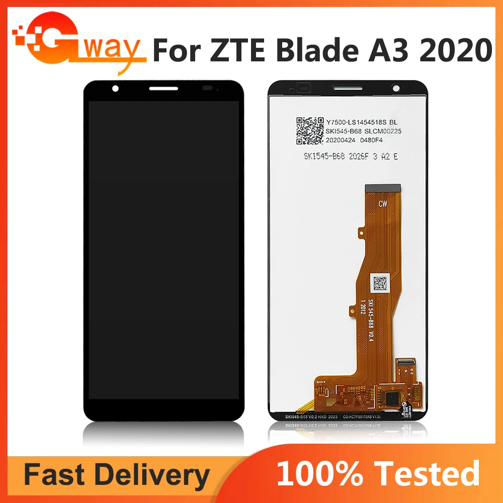 

Новый протестированный дисплей Pantalla для ZTE Blade A3 2020, ЖК-дисплей, сенсорная панель, дигитайзер, полный ЖК-дисплей ZTE A3 2020, ЖК-дисплей, датчик