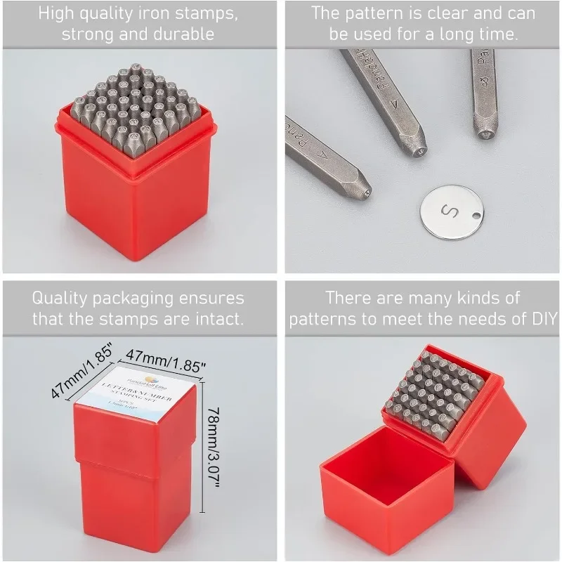 36 Pezzi Timbri Alfabeto Set Di Timbri In Metallo Punzoni Per Metallo Con Lettera A-Z E Numero 0