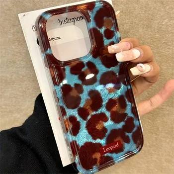 Simple Fashion Smudge Leopard Print Soft Phone Case For iPhone 17 Cases iPhone 16 Pro Max 15 14 13 12 11 XS X XR 7 8 Plus Cover 1