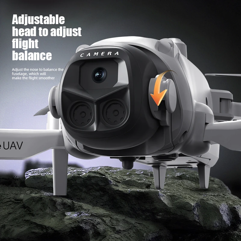 Drone LU36 8K HD avec GPS et WiFi 5G en vol de nuit avec lumières LED