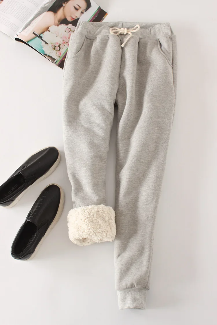 9 Colors Winter Women Casual Solid Thick Warm Loose Cashmere Pants Cotton Harlan Pants Plus Size M-XXL for Daily Office Sport