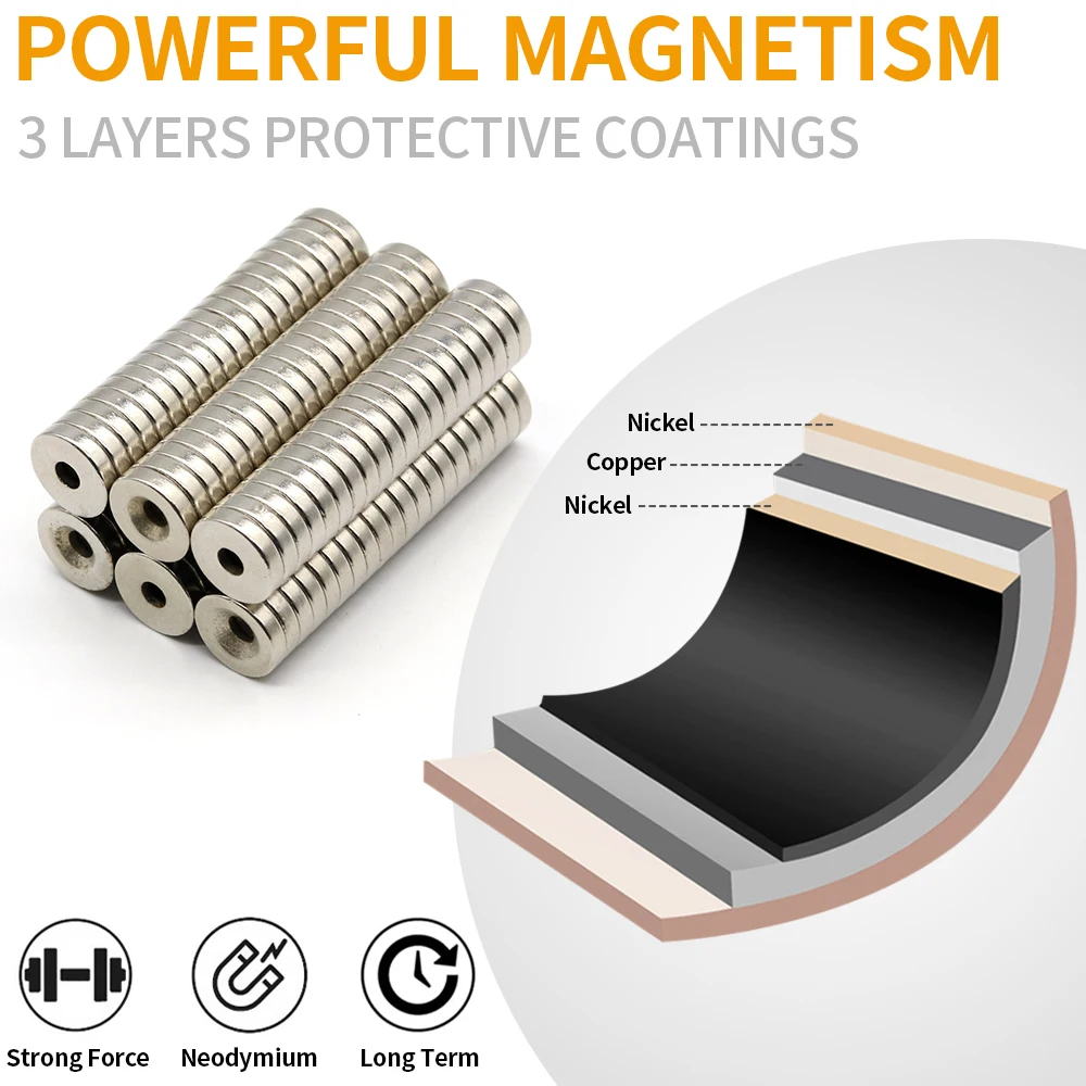 Neodymium Magnet 12x3-3 12mm X 3mm Hole3mm N35 NdFeB Round Powerful Permanent 10/20Pcs