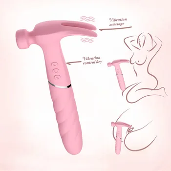 G-spot hammer double-headed vibrator hammer vibrating egg massage vibrator automatic retractable gun female adult sex toys 2
