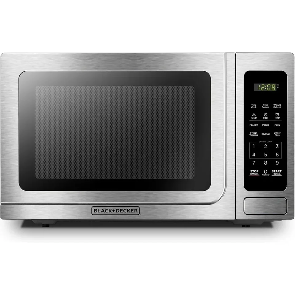 Stainless Steel Child Safety Push Button Microwave