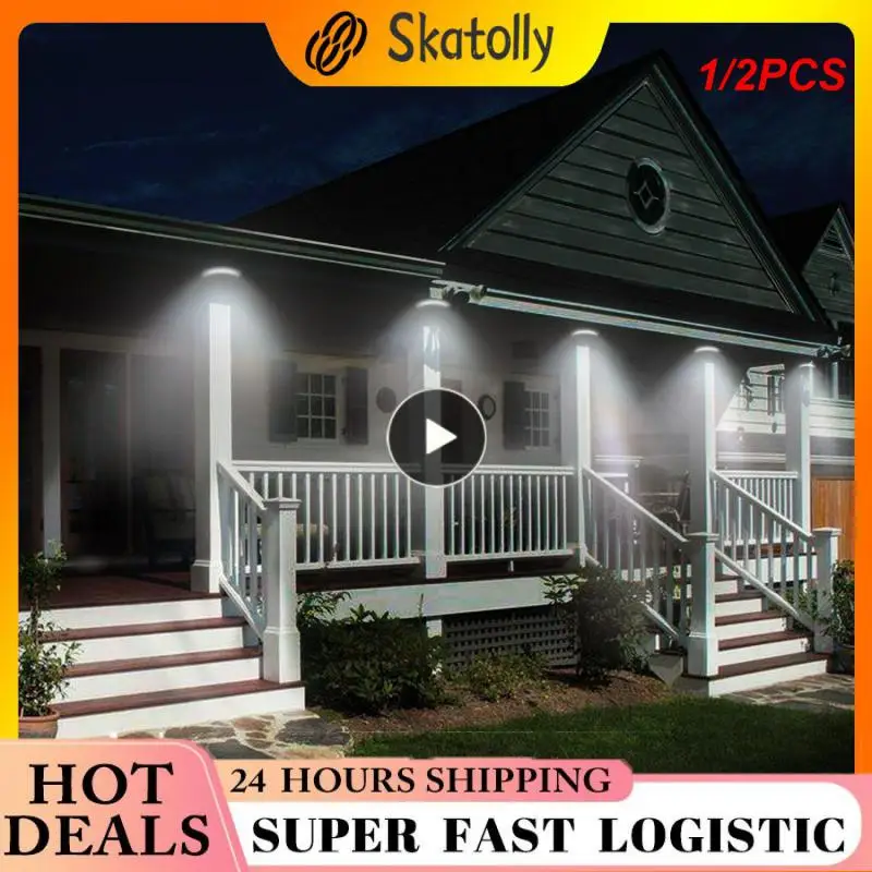 

1/2 шт., светильник на солнечной батарее с датчиком движения