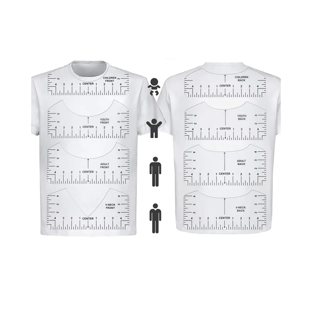 T-shirt-Stitching-Ruler-V-neck-Round-Neck-PVC-Calibration-Ruler-T-Shirt ...
