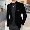 Men Wedding Groom Singer Costume Slim Blazer Formal Wear Dress Burgundy Velvet Blazers for Men Fashion Casual Suits Jackets 5XL 3