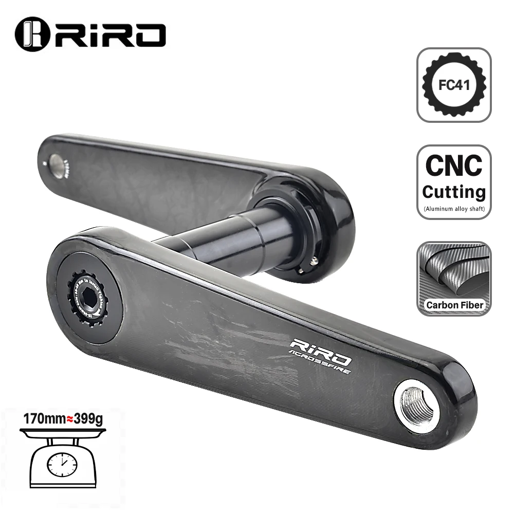 RIRO カーボンファイバーロード自転車クランクセット 165/170