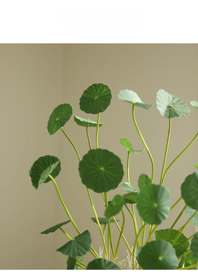 41 cm kleine Lotusblatt künstliche Blume Geldblatt Heimtextilien Hotel Wohnzimmer Schlafzimmer kreative Ornament einfache Dekoration – Detail 12