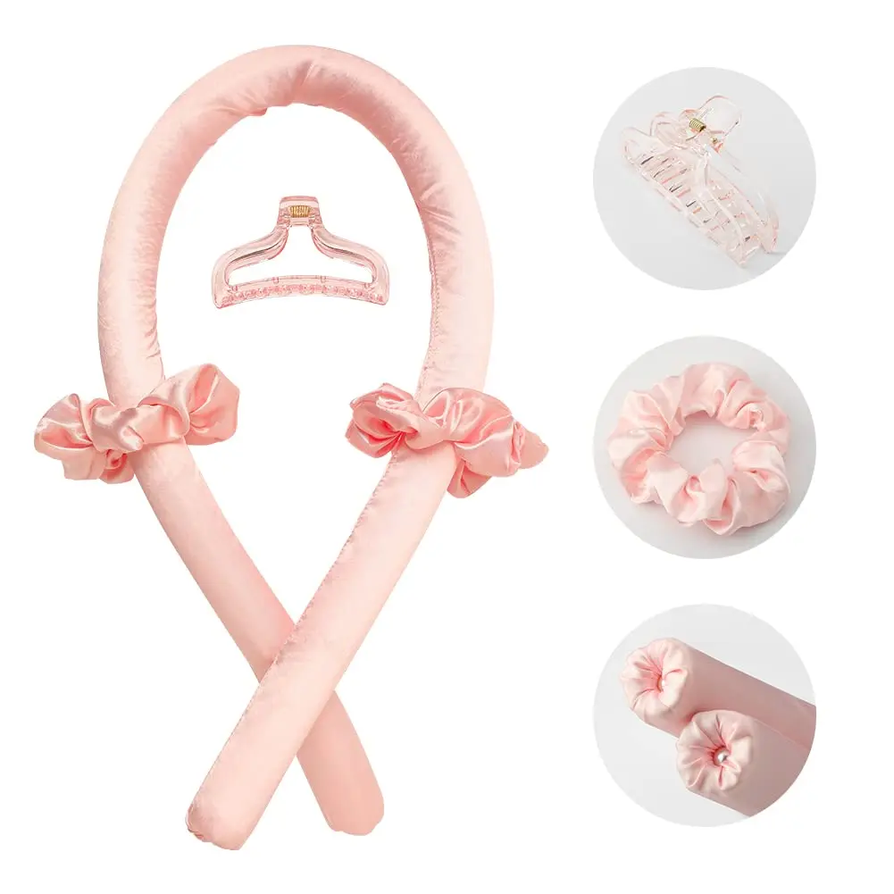 Hair Styling Tool Hair Curling Tools Heatless Curling Rod Headband Lazy Natural Soft Wave DIY Hair Rollers with Hair Claw Clip Salon Styling Tools