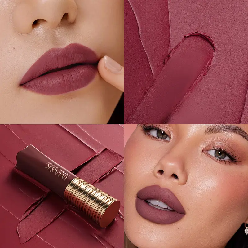 IMAGIC Lipstick Matte Long Lasting  No-stick Lipstick Waterproof Makeup Lip Stick Smudge-free Classic Highly Pigmented Lip Tint - Image 3