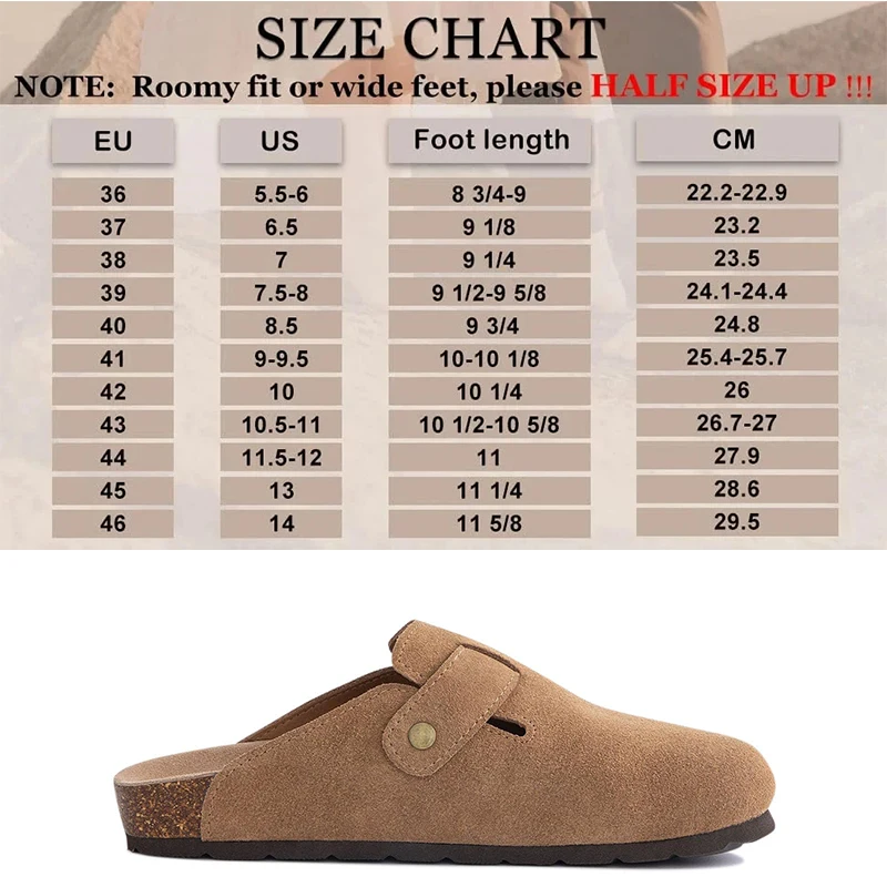 Smile PoP New Cork Clogs Slippers For Women Suede Clogs Slippers Fashion Brand Beach Slippers Outdoor Antiskid Home Slippers 6