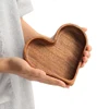 Heart Shaped Wood Serving Platters and Trays Wooden Fruit Plate Smooth Textured Elegant Wood Serving Tray for Snack Fruit Nut 1