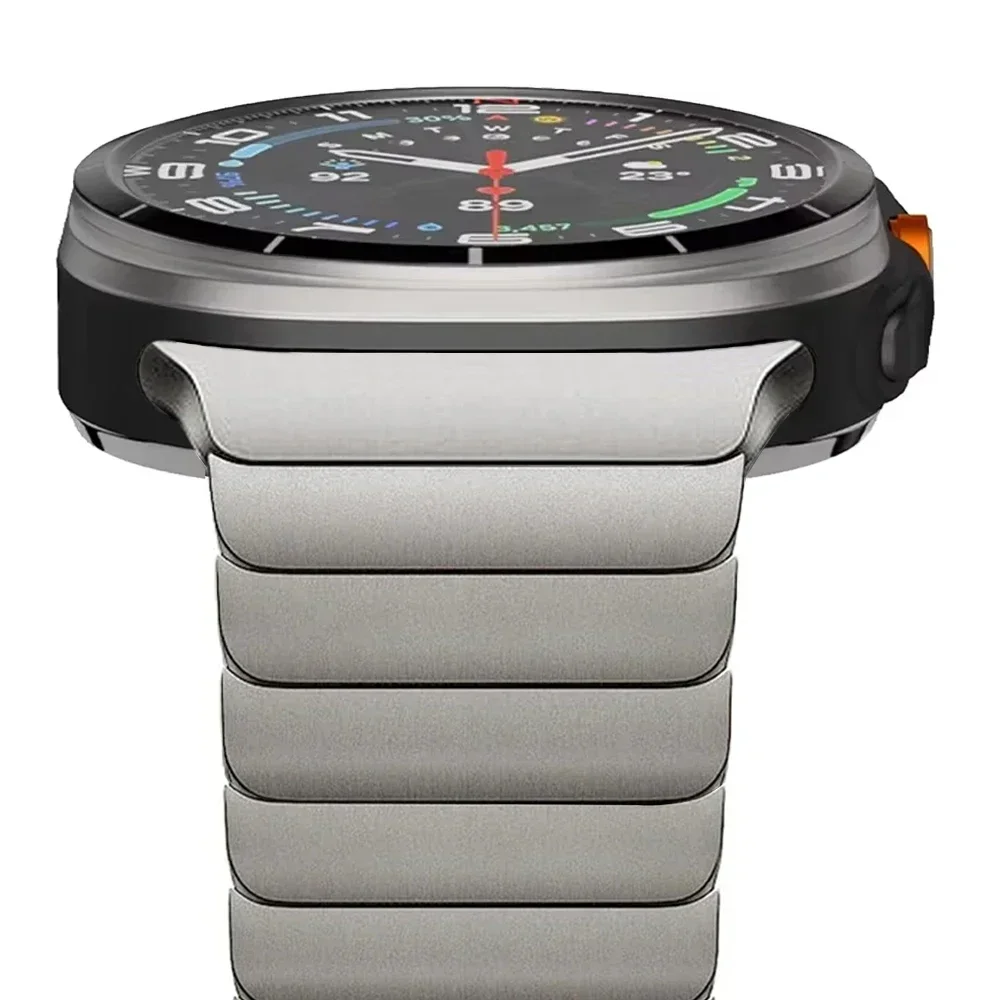 Stainless Steel Link Bracelet Watch Band - Business Men's Strap