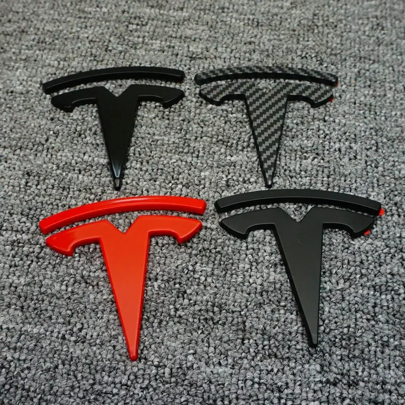 Car Logo for Tesla front and rear logo modification,matte black Model3 glossy black Model Y logo Covering non-destructive installation
