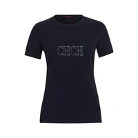 CHCH 2025 Summer 100% Cotton Women's T-shirt Bottoming Basic Fashionable Solid Lady Short Sleeve Loose White Tops Shirts Tops - Image 2