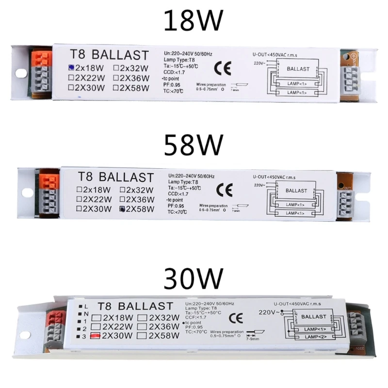 T8 2x18/30/58W Electronic Ballast UV Germicidal Lamp Fluorescent Lamp electronic ballast