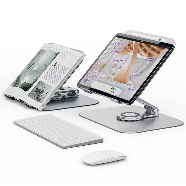 Soporte giratorio para portátil, accesorio plegable de aleación de aluminio, Compatible con Macbook Air Pro 14, Huawei y Xiaomi - Image 3
