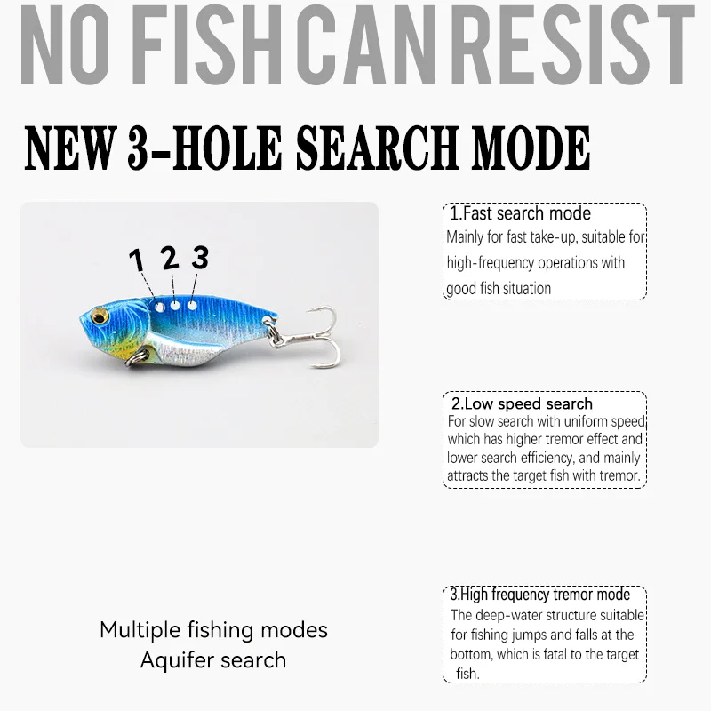 1PCS VIB Fishing Lure 22g 34g Metal Jig Sinking Big Blade Long Cast Spinner Spoon Crankbait VIBRATION Tackle Pesca Hard Bait