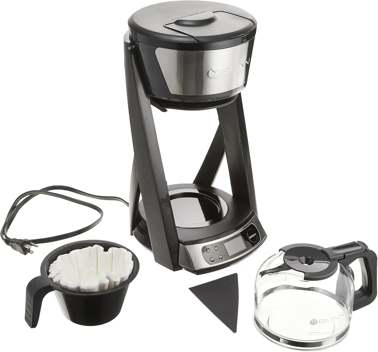 Heat N Brew Programmable Coffee Maker, 10 cup, Stainless Steel, HB 5