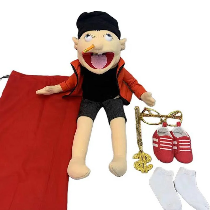 Grand jouet en peluche Jeffy Puppet, jeu de chanteur, lared, zombie, main  Muppet, beurre, parent-enfant, famille marionnette, cadeaux pour GérGirls