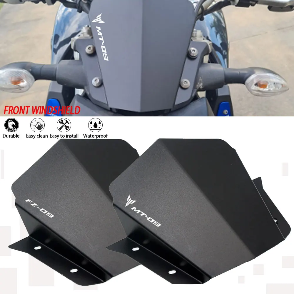 

MT09 FZ09 Motorcycle Accessories For YAMAHA MT-09 MT 09 FZ-09 FZ 09 2014 2015 2016 Front Windshield Wind Deflectors Windscreens