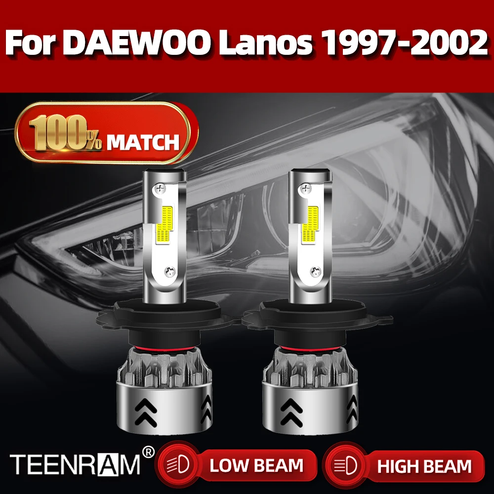 

H4 Led Headlights Bulbs 20000LM 120W Turbo Lamp 6000K White CSP Chip Car Light For DAEWOO Lanos 1997 1998 1999 2000 2001 2002