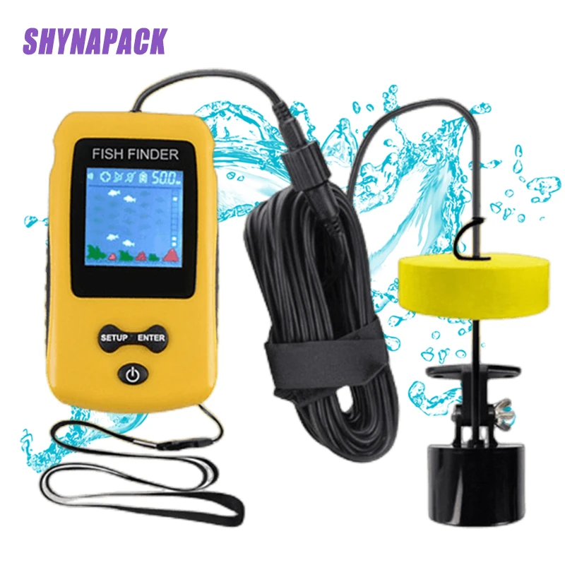 Portable Fish Finder Ice Fishing Sonar Sounder Alarm Transducer