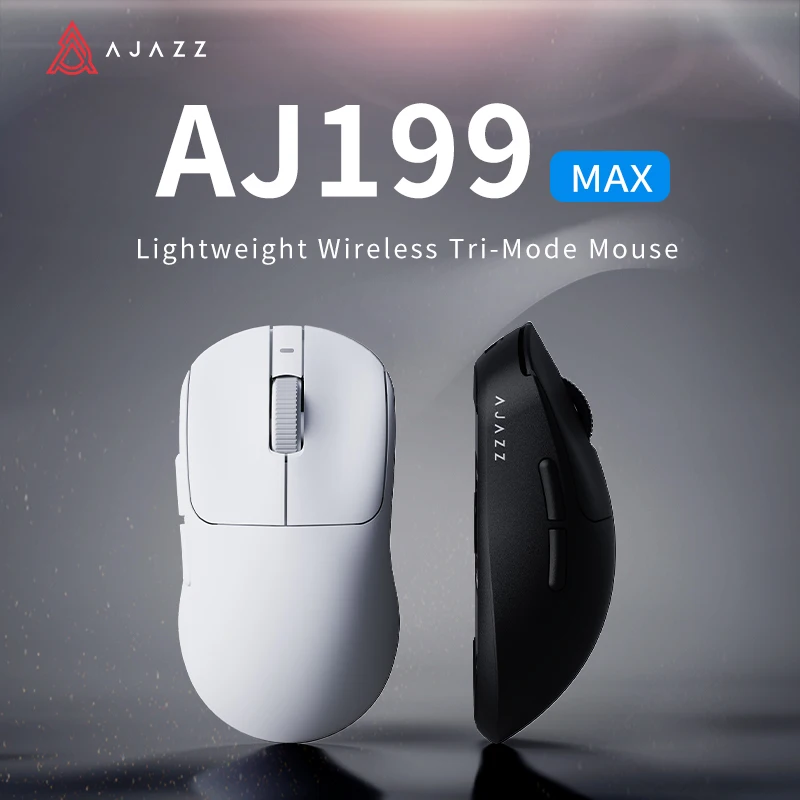AJAZZ AJ199 MAX Lightweight 51g Triple Mode Bluetooth Wireless Gaming Mouse USB Wired 26000DPI Computer PC Laptop gaming mouse wireless mouse wireless gaming mouse wired mouse
